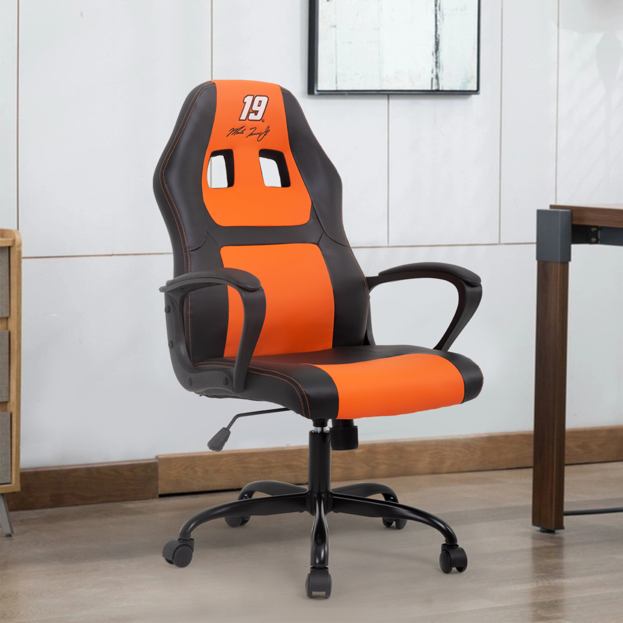 Executive Office Chair Racing Gaming Chair PU Leather Computer Swivel Desk Seat 