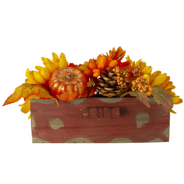 Rustic Wood Box Centerpiece