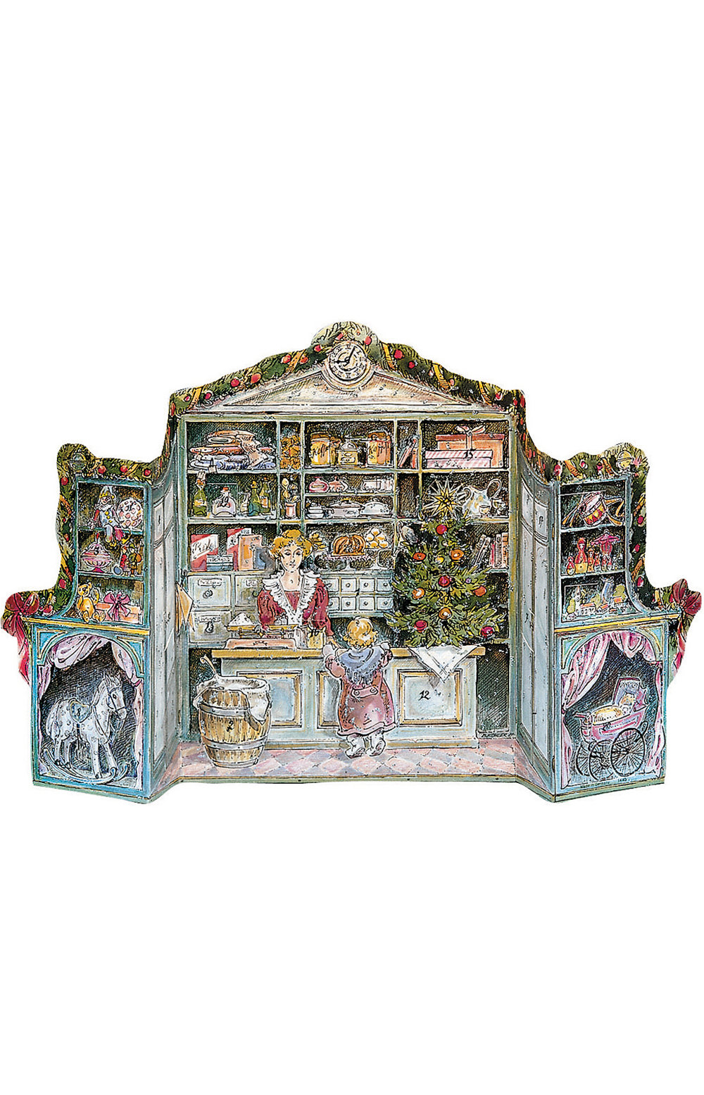 The Holiday Aisle Raci 3 Dimensional Victorian Store Advent Calendar Reviews Wayfair