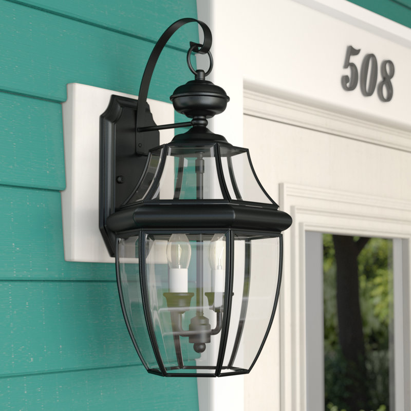 Charlton Home Washington Mews 2 Bulb Outdoor Wall Lantern Reviews Wayfair