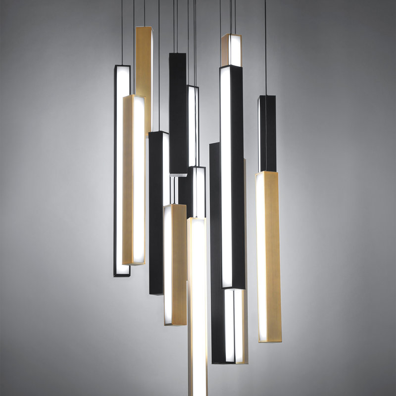 Modern Forms Chaos 15 Light Cluster Square Led Pendant Wayfair