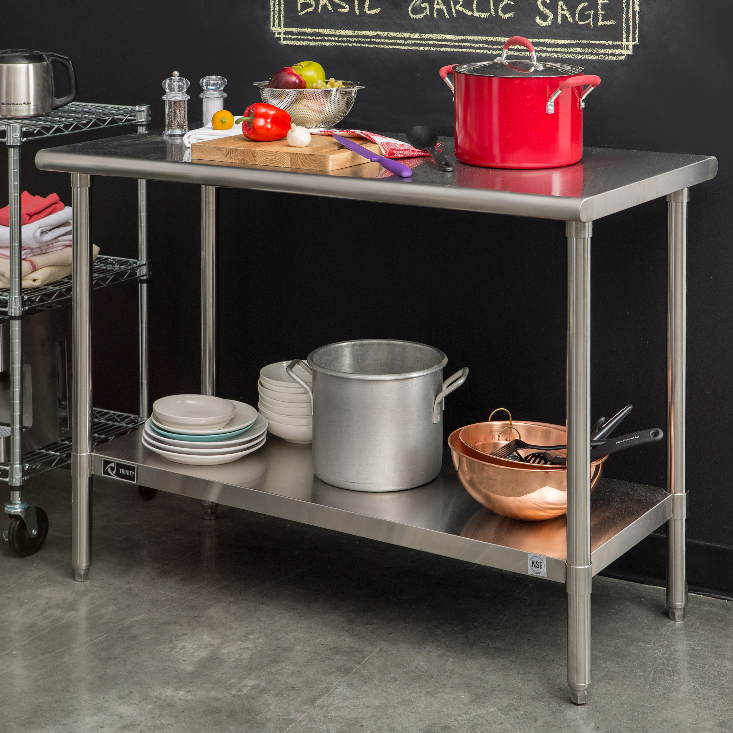 48 W Adjule Height Stainless Steel Top Workbench 48 W Adjule Height Stainless Steel Top Workbench