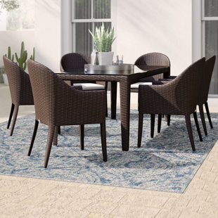 Go to store & view more images Jeremy 7 Piece Dining Set with Cushions by Mistana