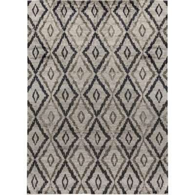 OneofaKind HandKnotted BeigeBrown 811 x 122 Wool Area Rug Bokara Rug Co Inc