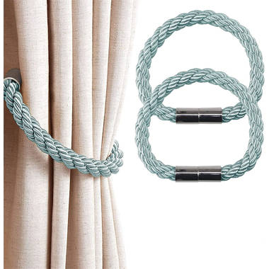 V-Cord Braided Rope Window Curtain Tassel Tieback 2 Pack 