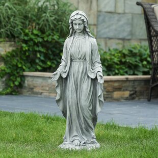 6" 1/4 Tall Mary & Joseph w/ Jesus Cement Concrete Garden Art Home Decor 