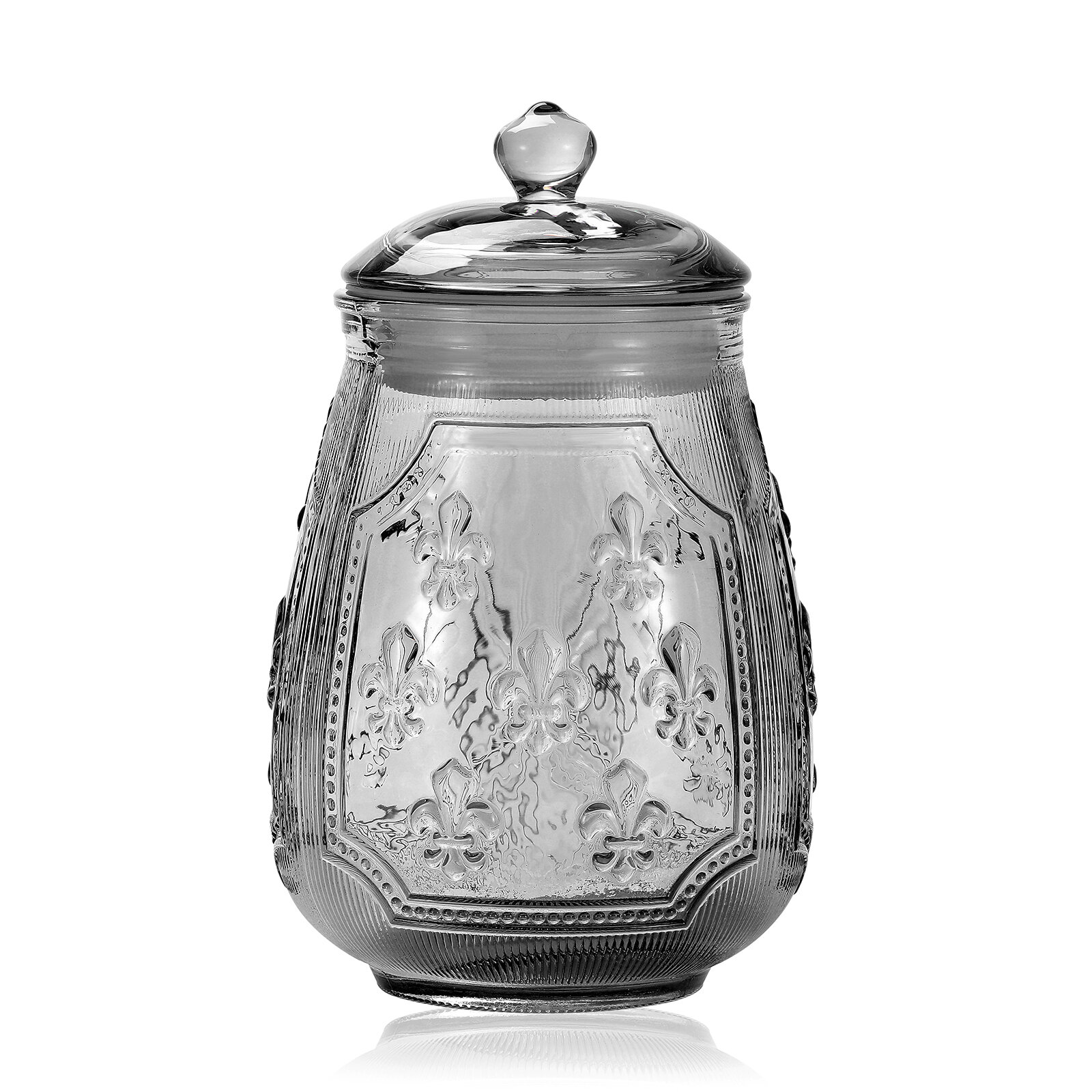 Bloomsbury Market Fleur De Lis 24 Qt Storage Jar Reviews Wayfair   Fleur De Lis 24 Qt Storage Jar 