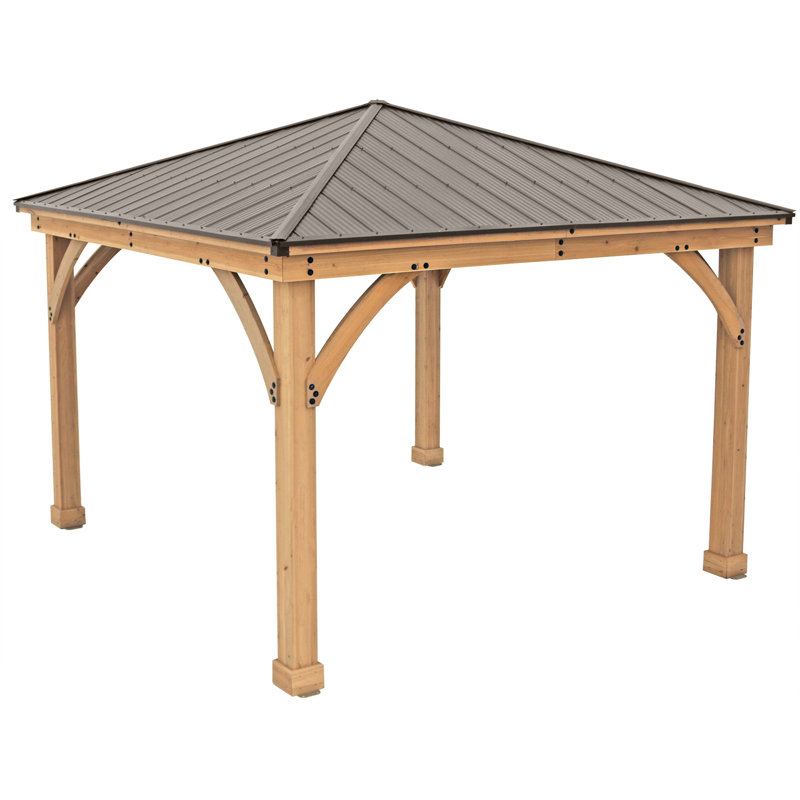 Yardistry Meridian 12 Ft W X 12 Ft D Solid Wood Patio Gazebo Reviews