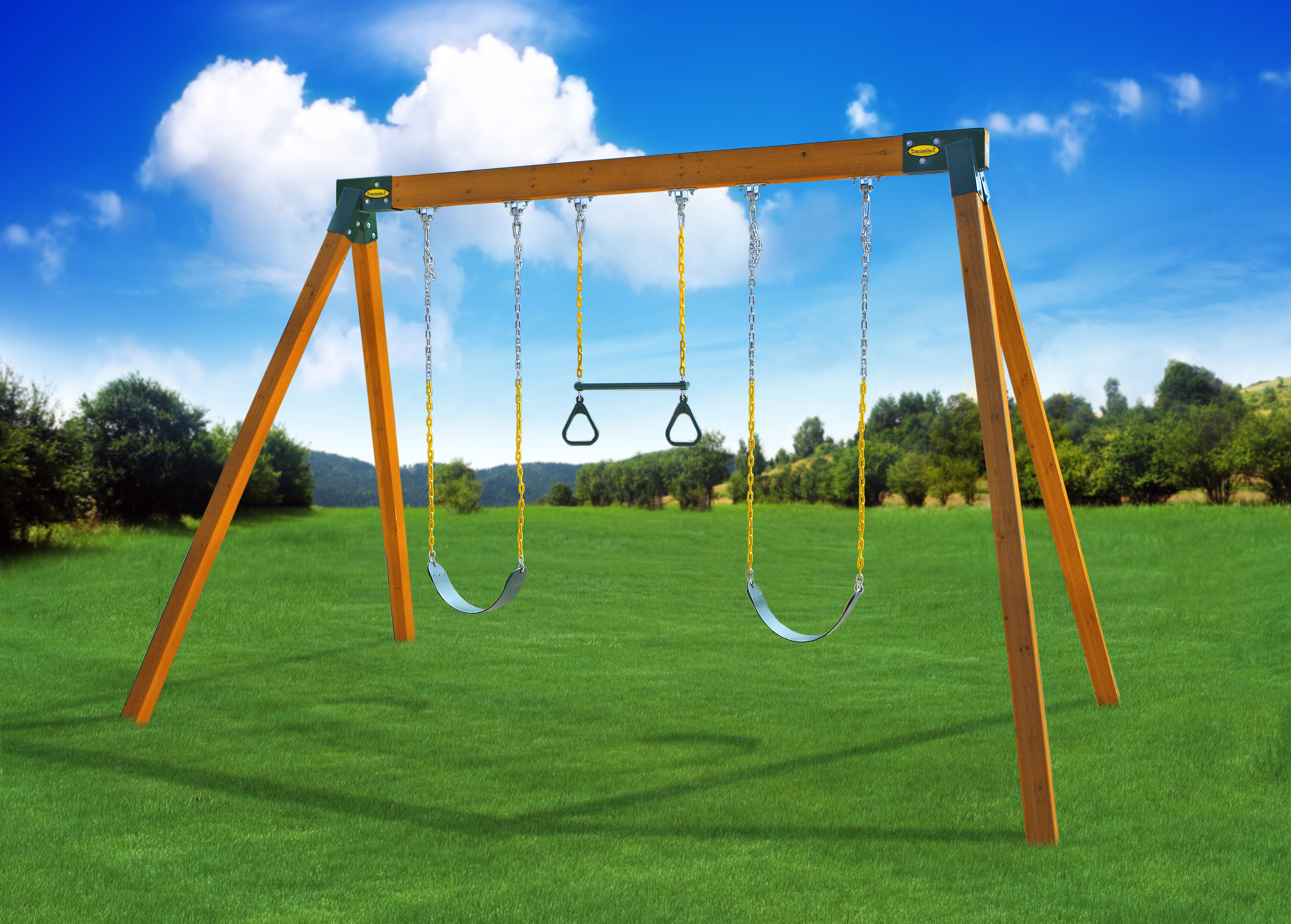 Eastern Jungle Gym Easy 1-2-3 A-Frame Swing Set for sale online 