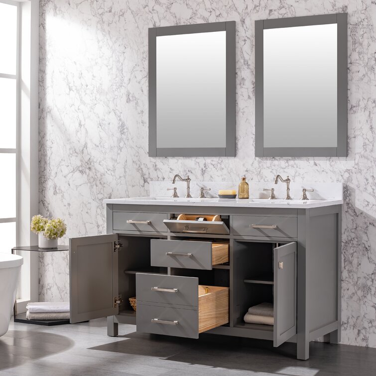 Sterling Rivers Atencio 54" Double Bathroom Vanity Set & Reviews | Perigold