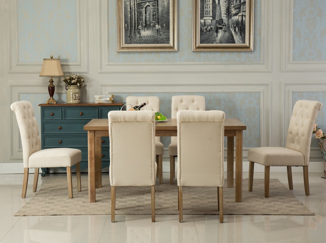 Kenleigh Solid Wood 7 Piece Dining Set
