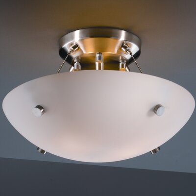 Nyla Cylindrical Finial 2 Light Semi Flush Mount Bloomsbury