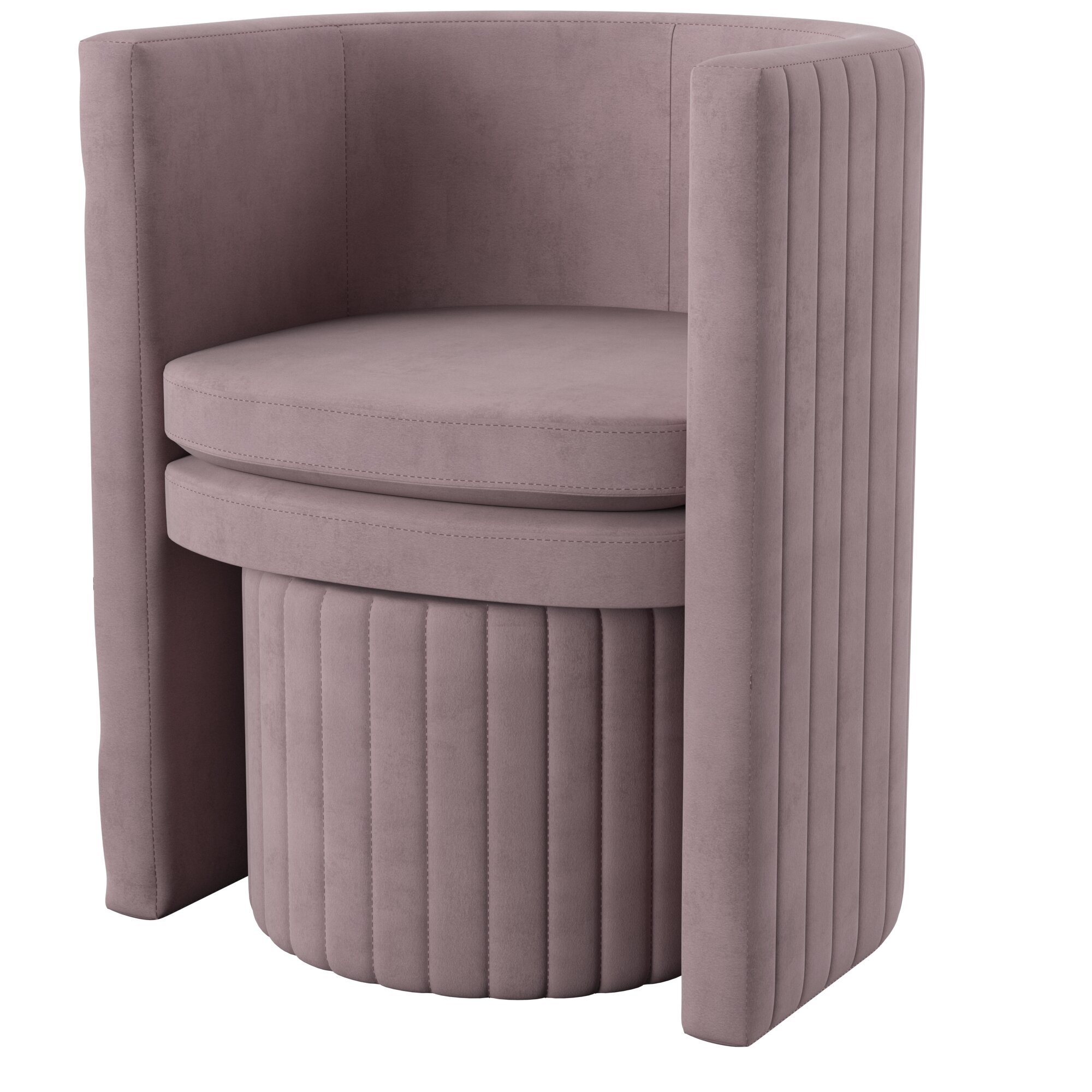 baby pink accent chair