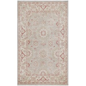 Ferehan Hand-Knotted Pink Area Rug