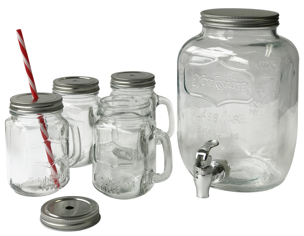 Wee's Beyond Mason 5 Piece Jar Beverage Dispenser Set & Reviews Wayfair