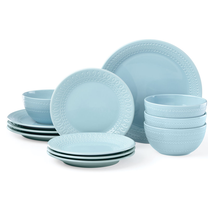 Kate Spade New York Willow Drive 12 Piece Dinnerware Set Service