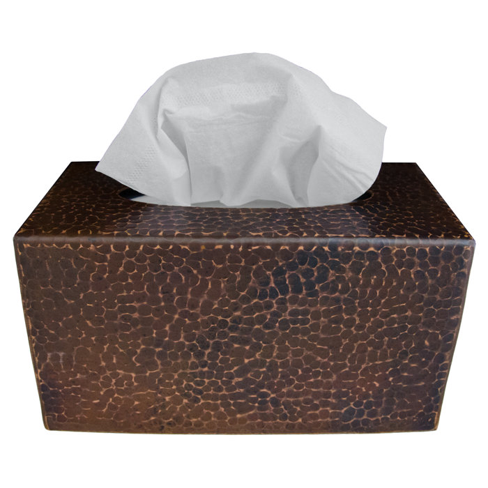 Hand Hammered Copper Tissue Box Cover