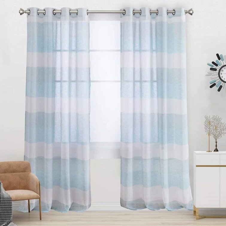 Rosecliff Heights 84 Inches Long Grommet Voile Window Curtain For ...