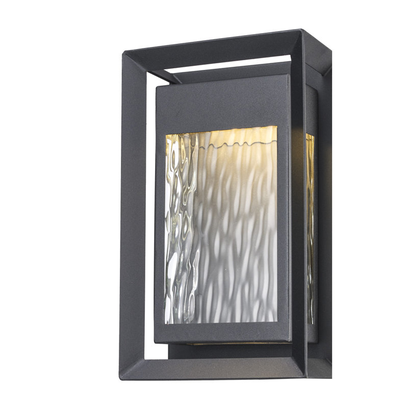 Black Hardwired Integrated LED Outdoor Flush Mount