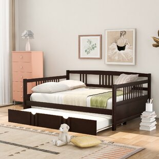 Details about   Metal Daybed Frame Twin Full Bed WITH TRUNDLE Bedroom Furniture Bronze Finish 