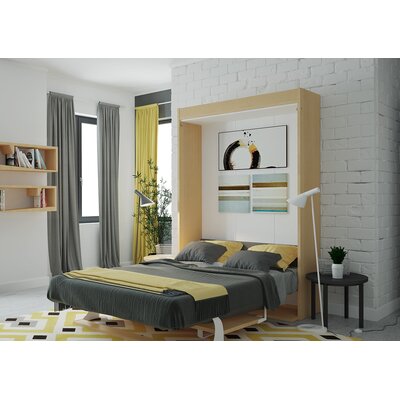 Gautreau Queen Murphy Bed Brayden Studio Color High Gloss White