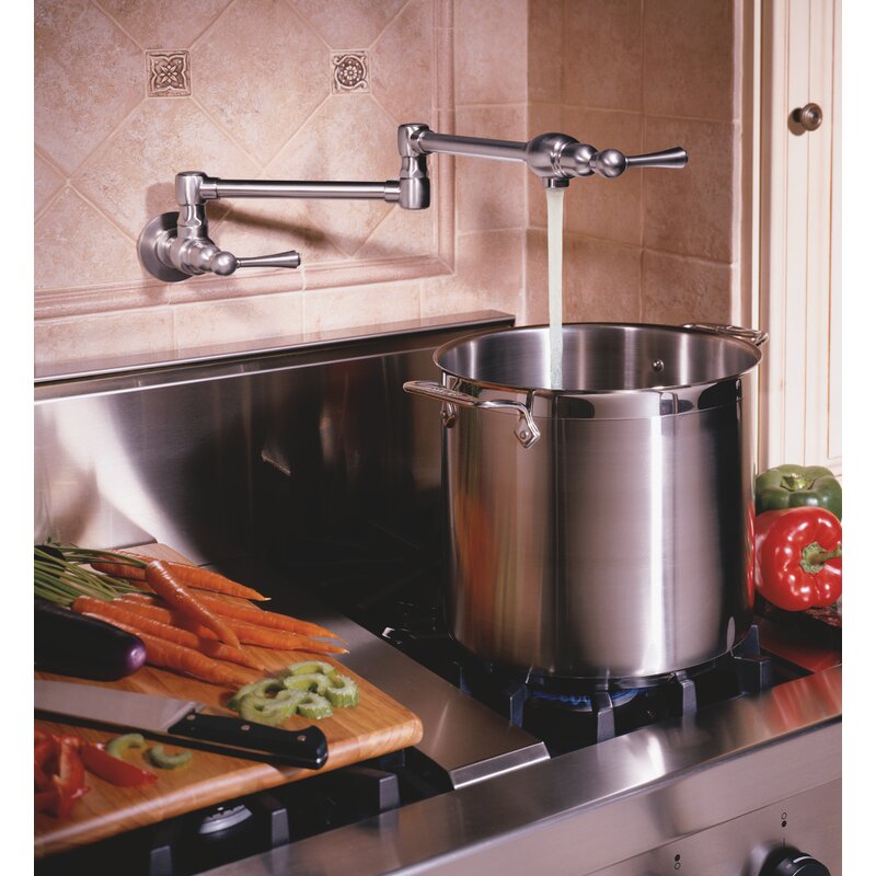 Grohe Ladylux Wall Mounted Pot Filler With Silkmove Wayfair