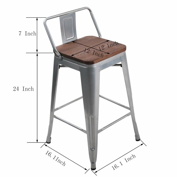 Saleh Solid Wood Bar and Counter Stool