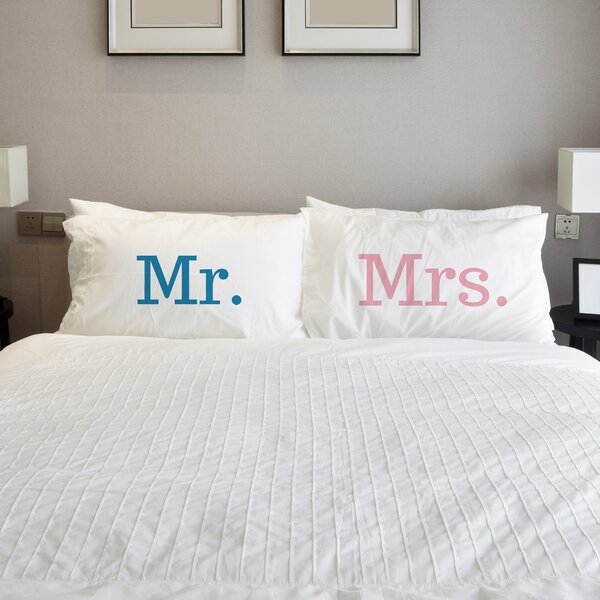 Better Together 2 Piece Mr Mrs Pillow Case Set