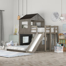 full size bunk bed with slide