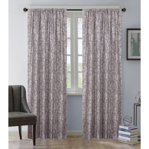 Ophelia Co Jayda Riley Paisley Rod Pocket Semi Sheer Curtains