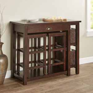 Bourdeilles 3 Piece Counter Height Pub Table Set