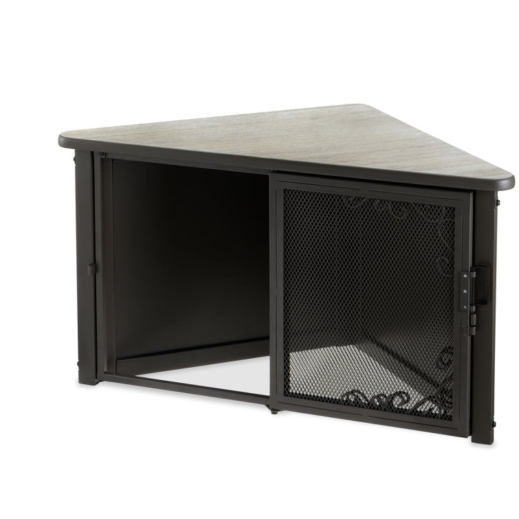 corner dog cage