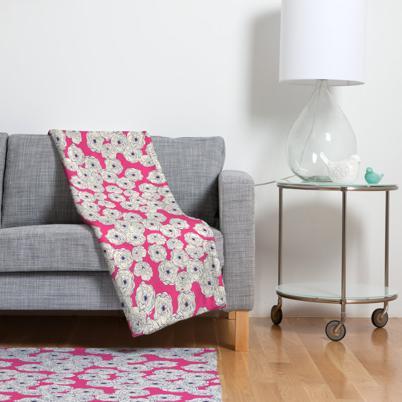 East Urban Home Floral Sophistication Fleece Throw Blanket Wayfair