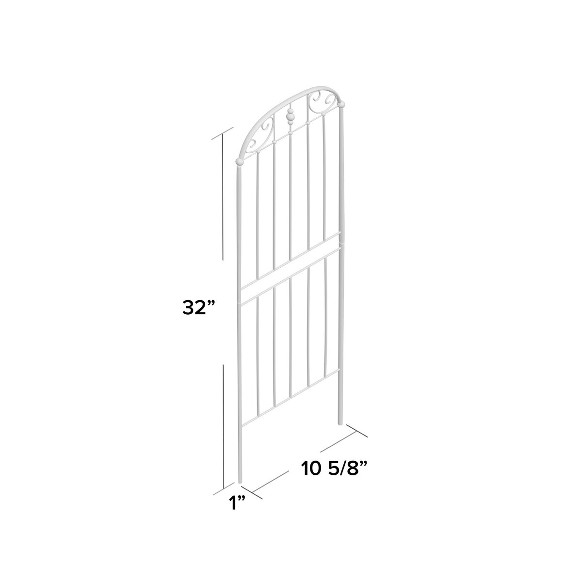 Winston Porter Fast Break 32'' H x 10.6'' W Steel Gothic Trellis ...