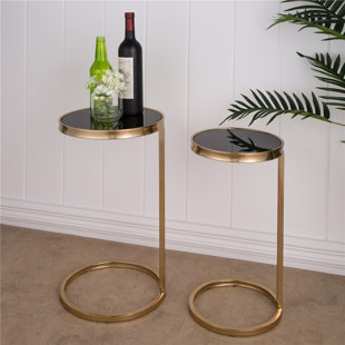 Go to store & view more images Sena Mirrored Round 2 Piece Nesting Tables by Mercer41
