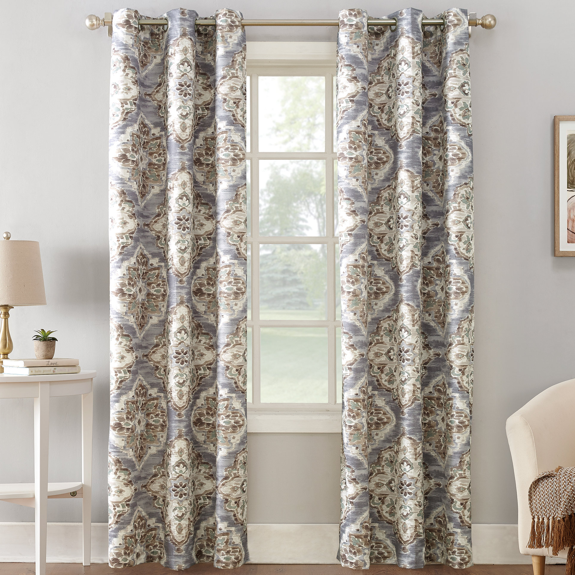 Sun Zero Regina Floral Blackout Thermal Grommet Single Curtain