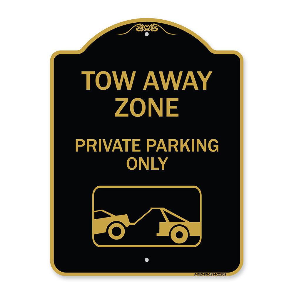 Signmission Designer Series Sign - Tow Away Zone - Private Parking Only ...