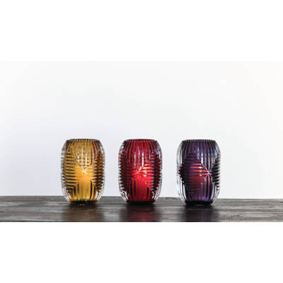 Mikasa Stripe Glass Cylinder Hurricane Wayfair