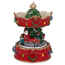 Bola de nieve musical con diseño de carro con árbol de Navidad Spieluhrenwelt Music Box World 51035 