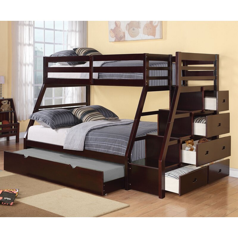 rafael twin over full bunk bed with storage