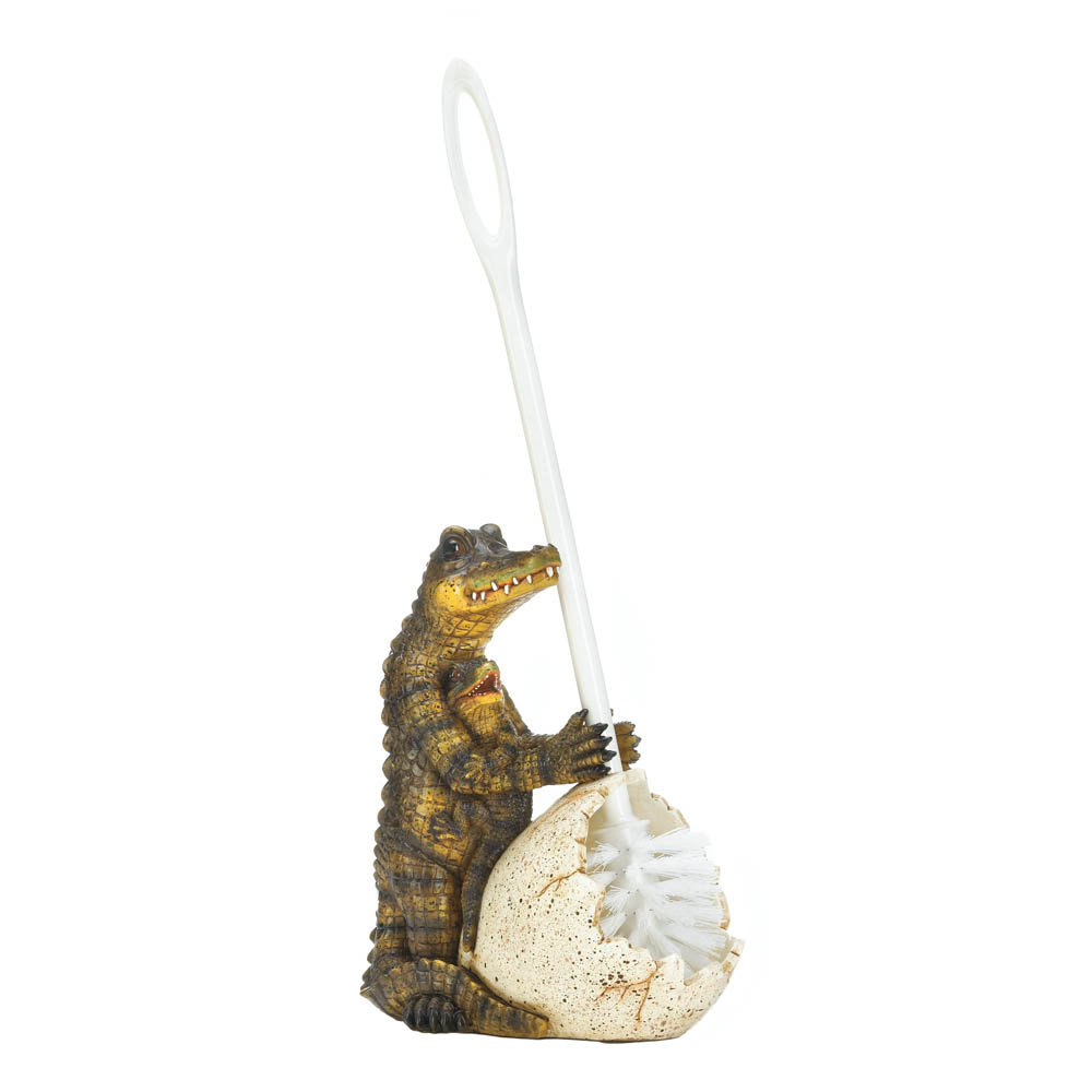 DeLeon Collections Funny Stinky Black Bear Toilet Bowl Cleaner Brush /& Holder