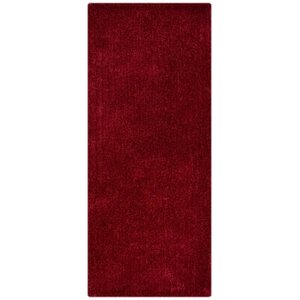 Sanford Solid Hand Tufted Red Area Rug