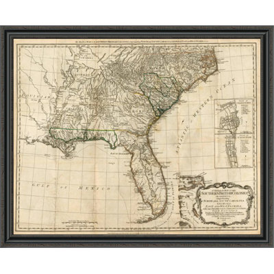 Map of the southern British colonies in America c1776 repro 30x24