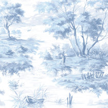 Blue Toile Wallpaper You Ll Love In 2021 Wayfair