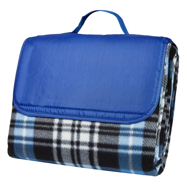 August Grove Royal Blue Plaid Outdoor Picnic Blanket | Wayfair.ca