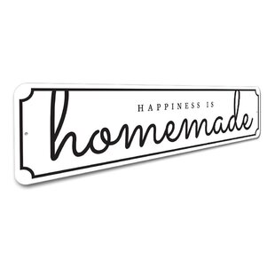 Table Sign Signs ByLITA Happiness is Homemade White 6 x 8 