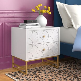 crimped white nightstand