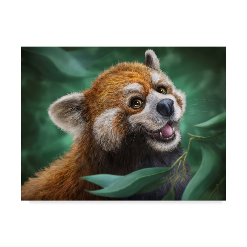 World Menagerie Red Panda Totem Acrylic Painting Print On