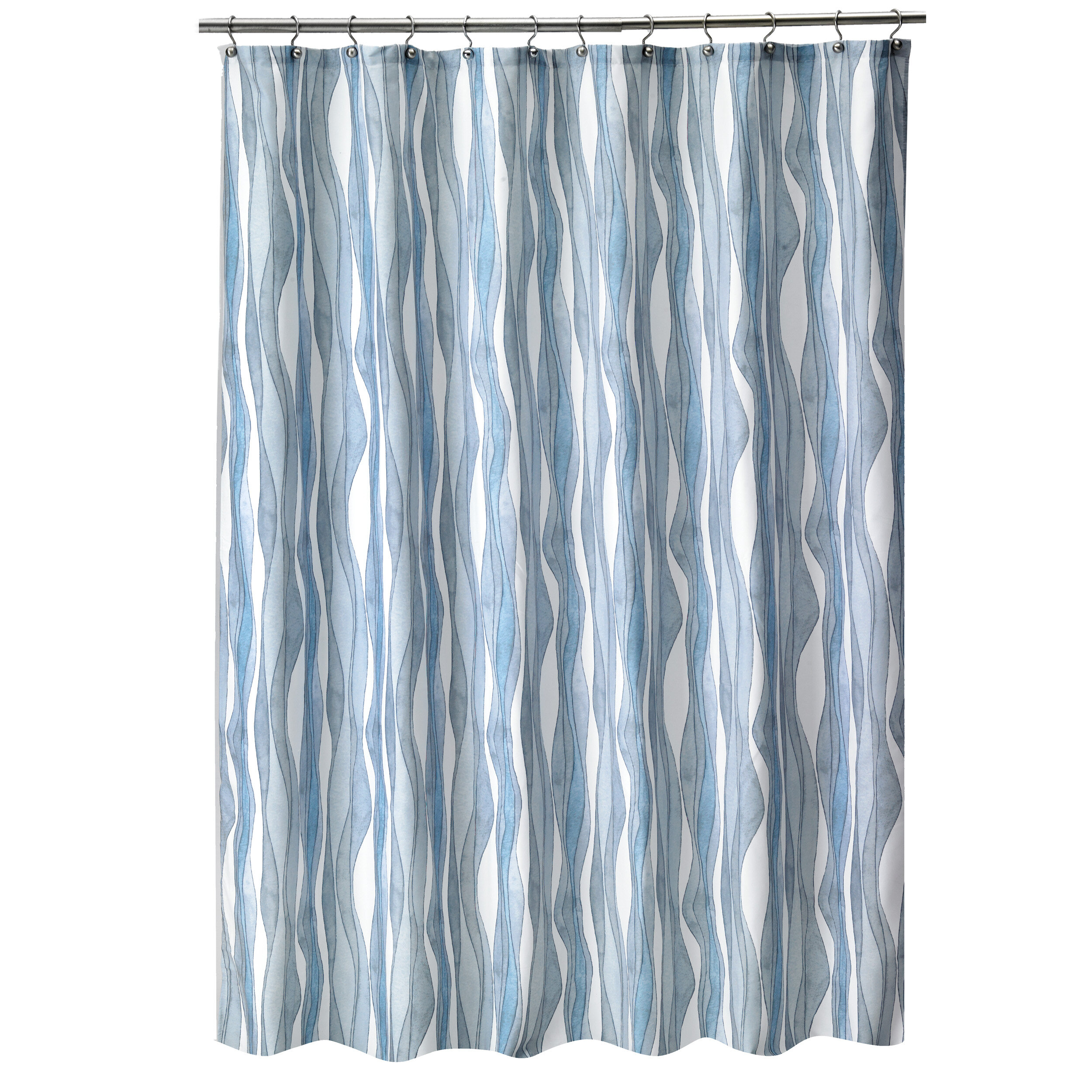 Popular Bath Products Shell Rummel Tidelines Single Shower Curtain