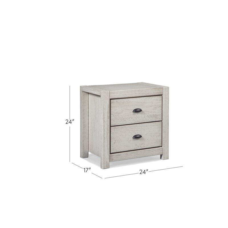 Bobbi 2 Drawer Solid Wood Nightstand Reviews Joss Main